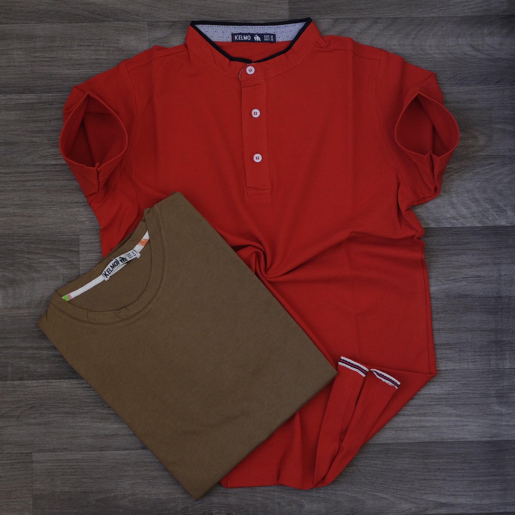 Pack Polo Rouge et T-shirt Camel