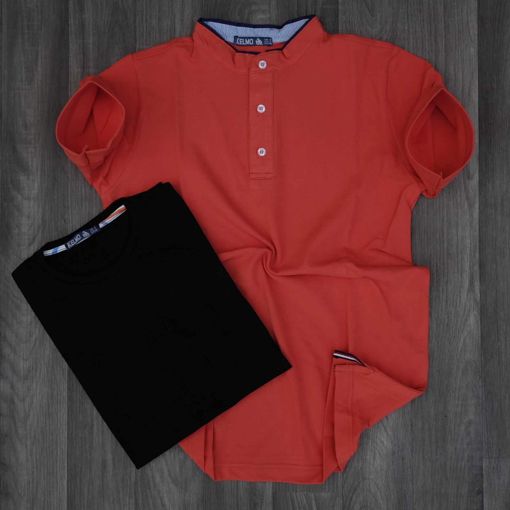 Pack Polo Orange et T-shirt Noir