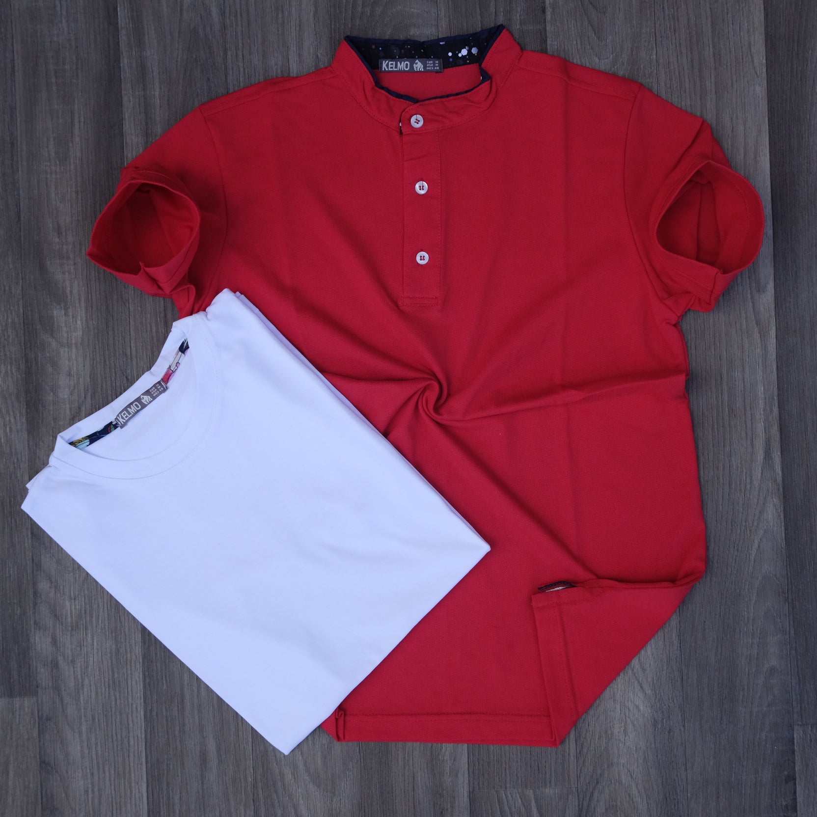 Pack Polo Rouge et T-shirt Blanc