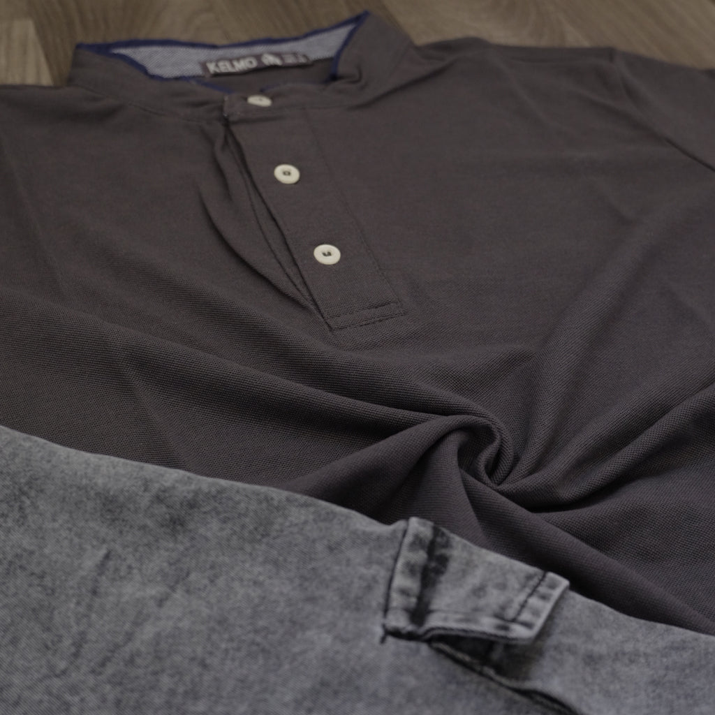 Ensemble Polo Gris Foncé et Jean Gris Délavé