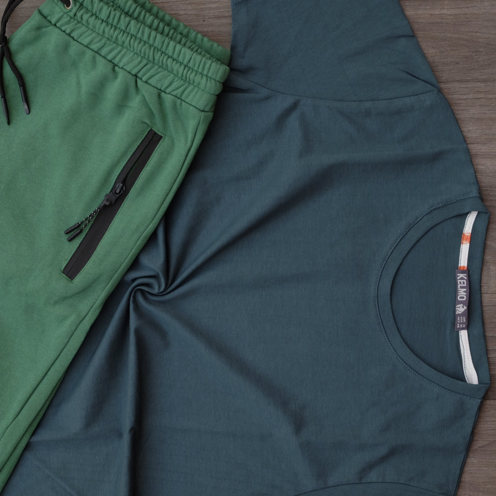 Ensemble T-Shirt Vert Olive et Short Vert