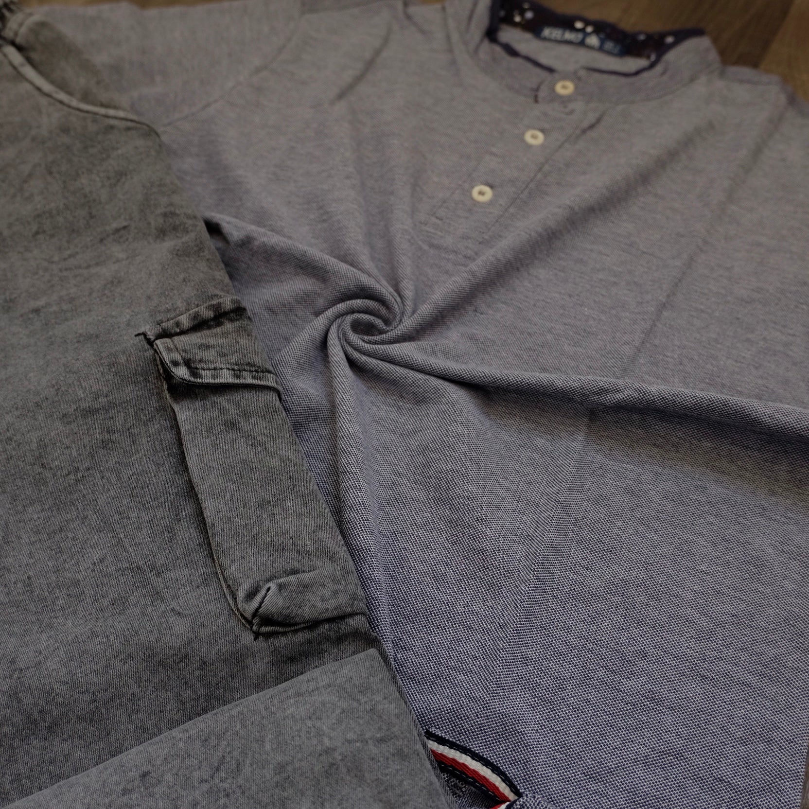 Ensemble Polo Gris Clair et Jean Gris Délavé