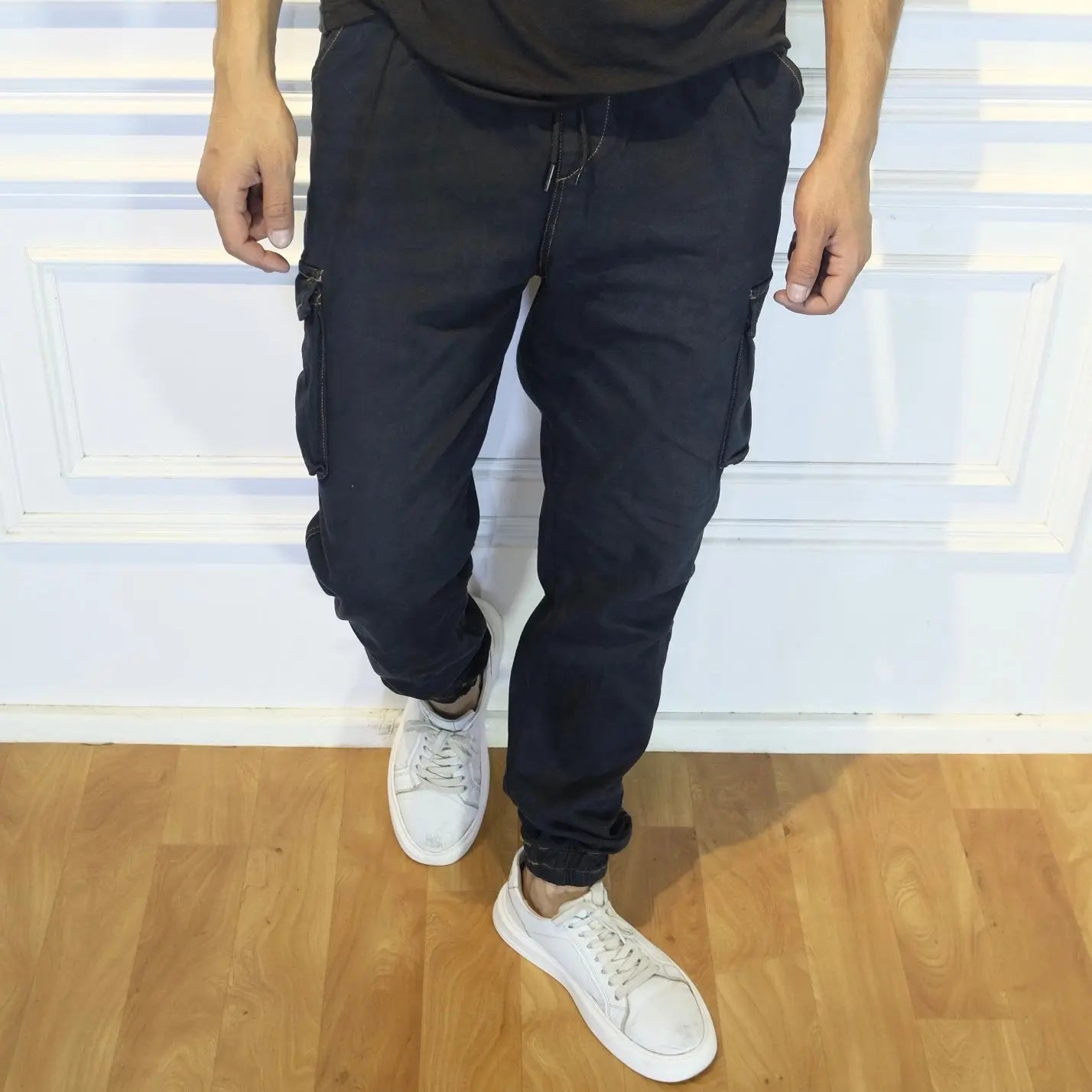 Pantalon Jean Cargo Noir