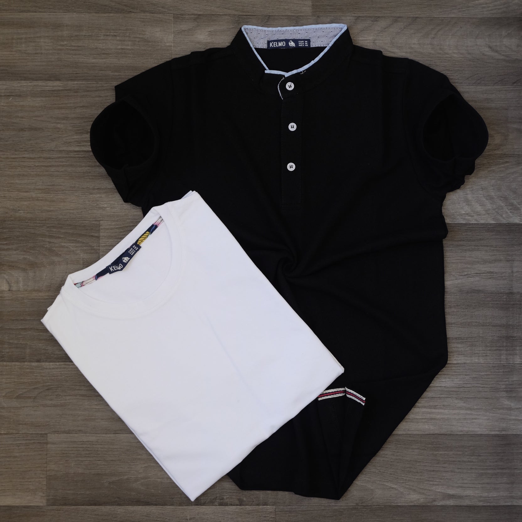 Pack Polo Noir et T-shirt Blanc