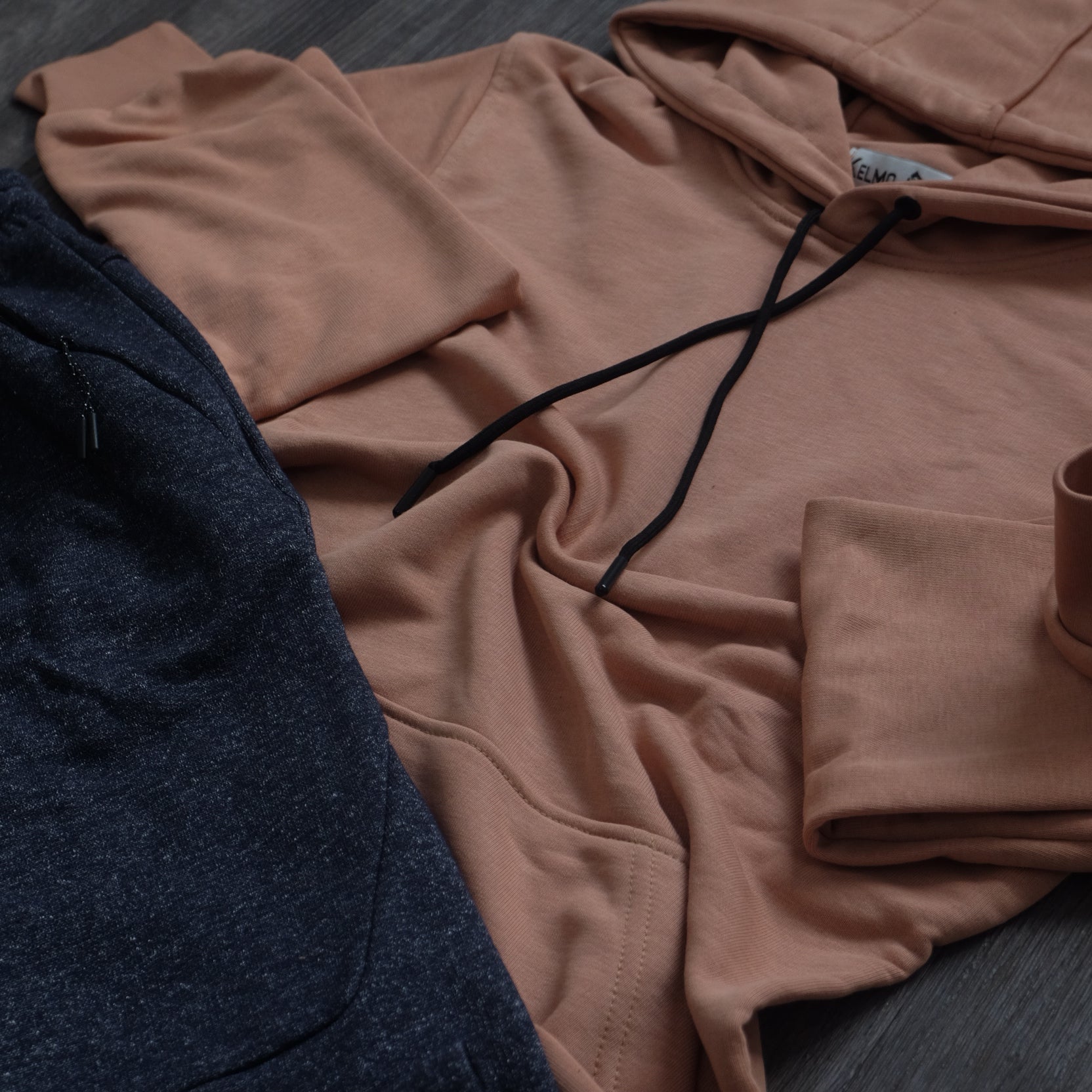 Ensemble Jogging Chiné et Capuche Beige Rosé