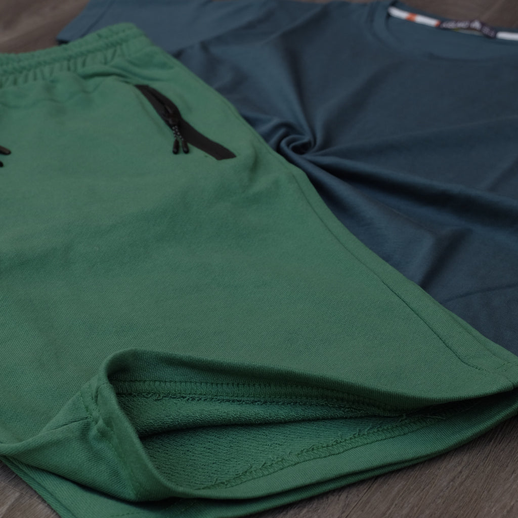 Ensemble T-Shirt Vert Olive et Short Vert