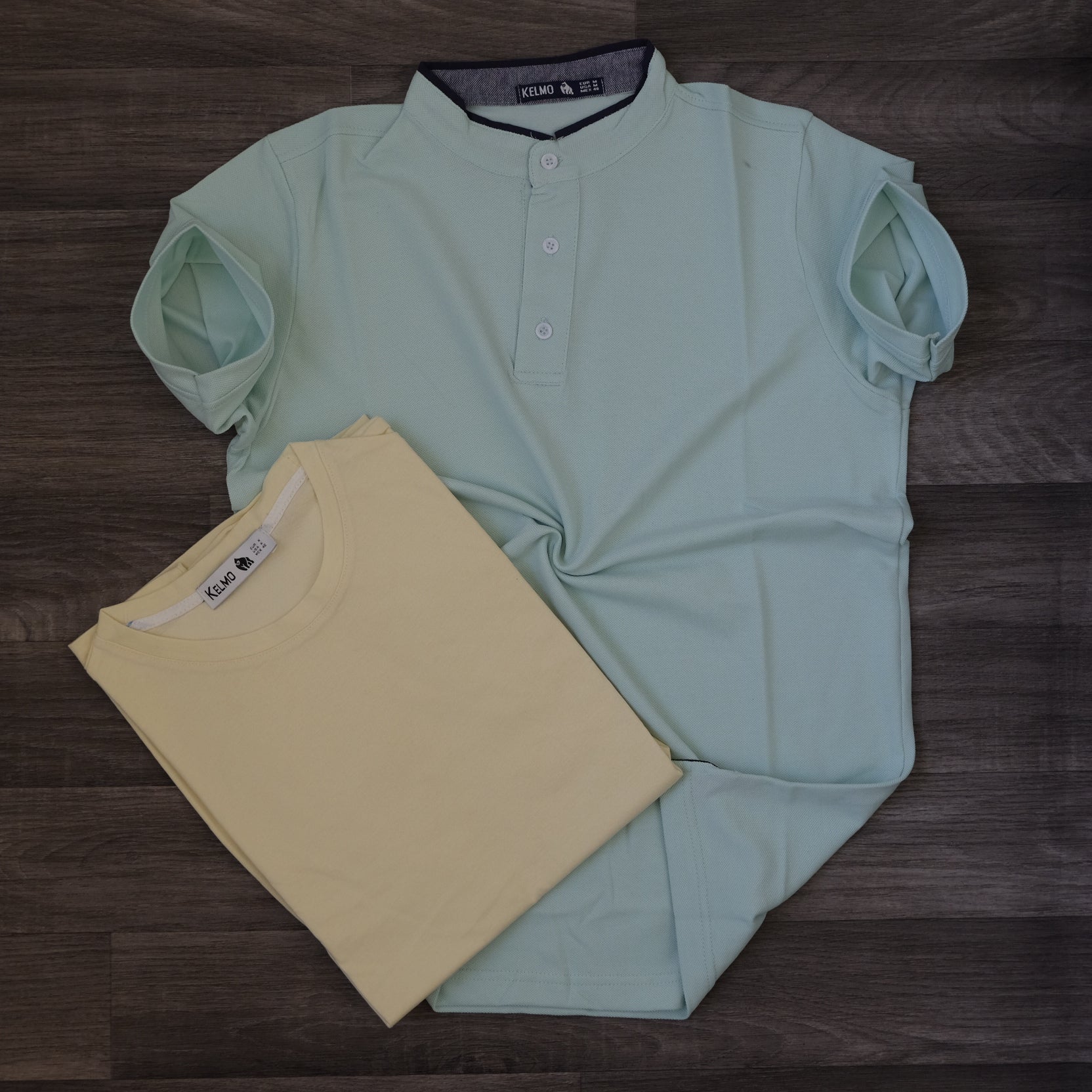 Pack Polo Vert Menthe et T-shirt Jaune Pâle