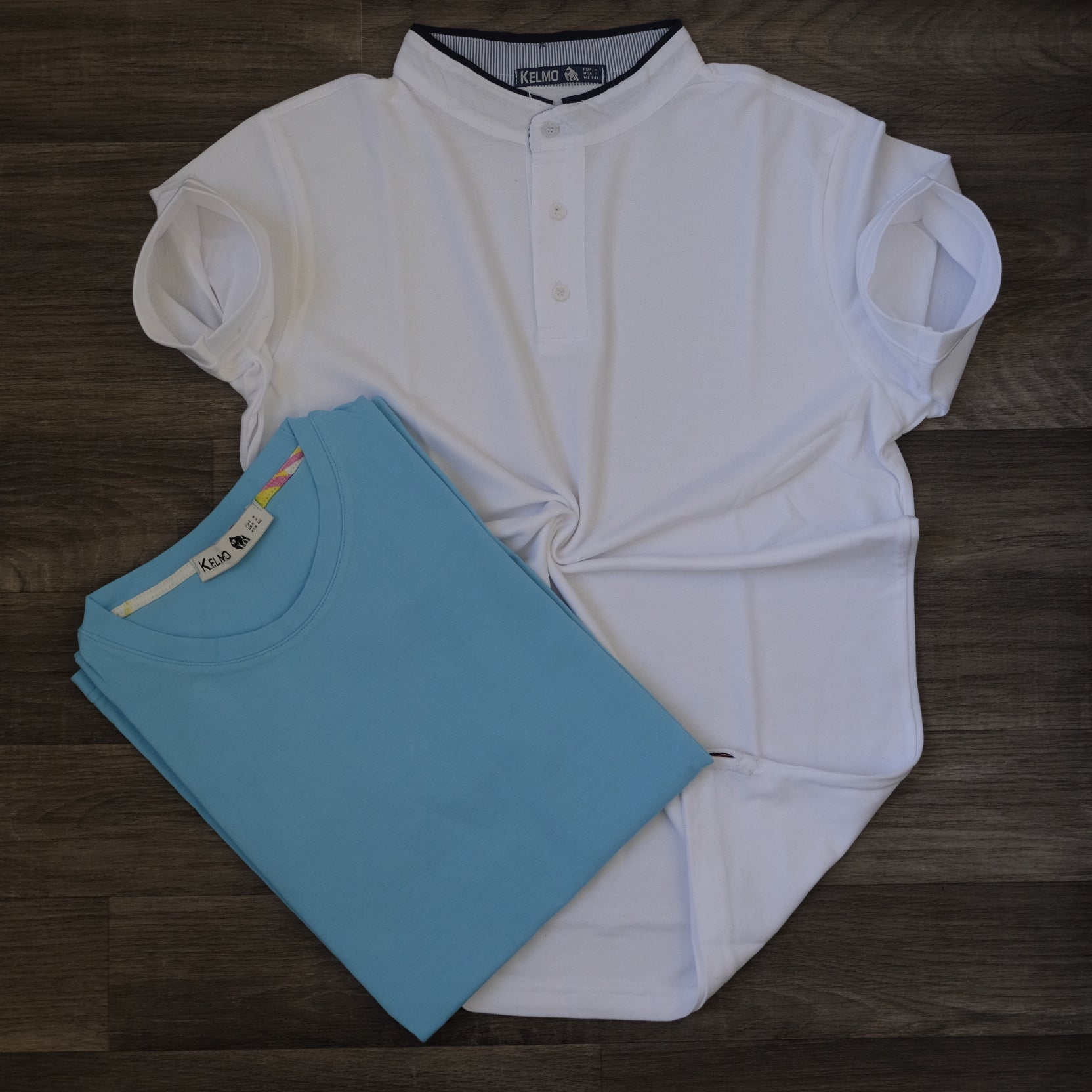 Pack Polo Blanc et T-shirt Bleu Ciel