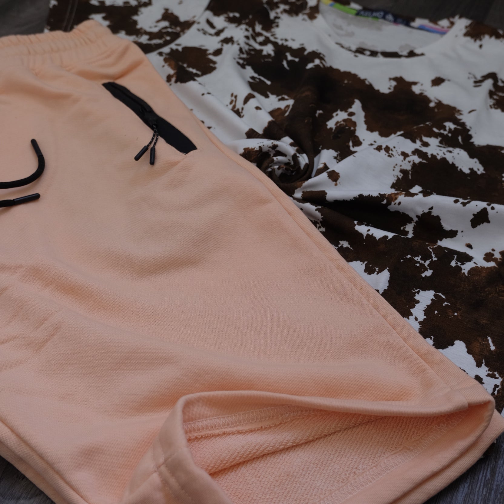 Ensemble T-shirt Cloud et Short Saumon