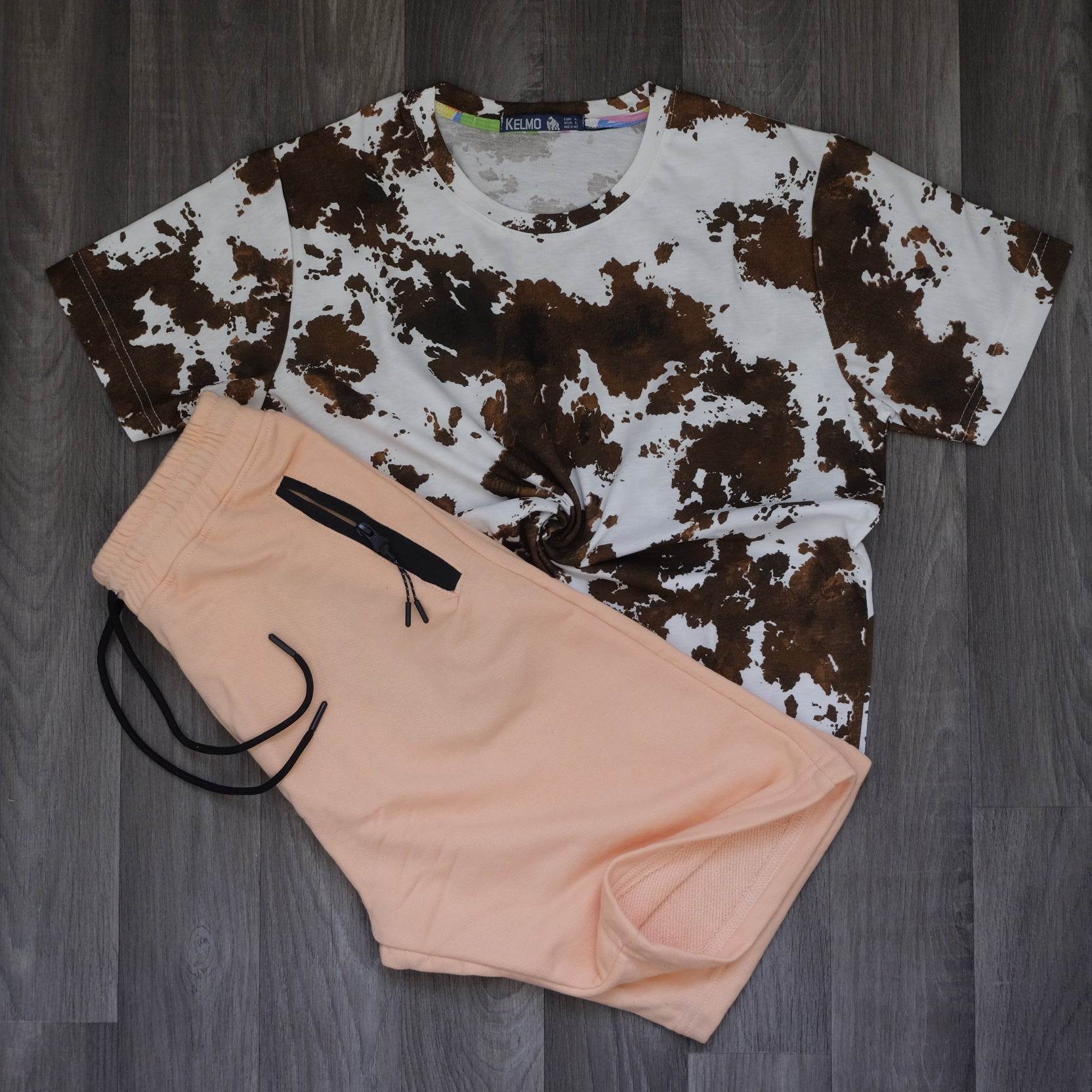 Ensemble T-shirt Cloud et Short Saumon