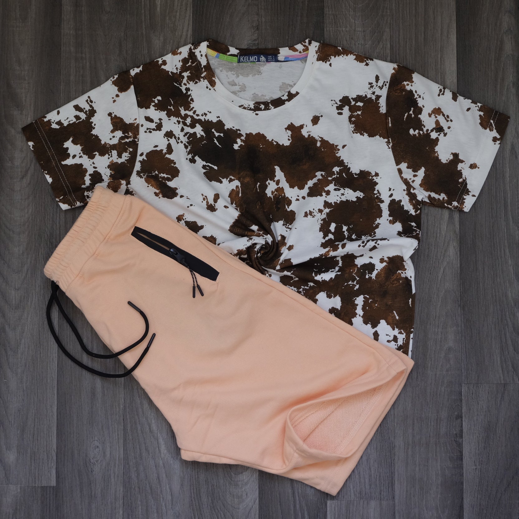Ensemble T-shirt Cloud et Short Saumon