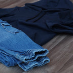 Ensemble Cargo Jeans Délavé Bleu et Capuche Cotton Bleu Marine