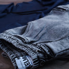 Ensemble Cargo Jeans Délavé Gris et Capuche Cotton Bleu Marine