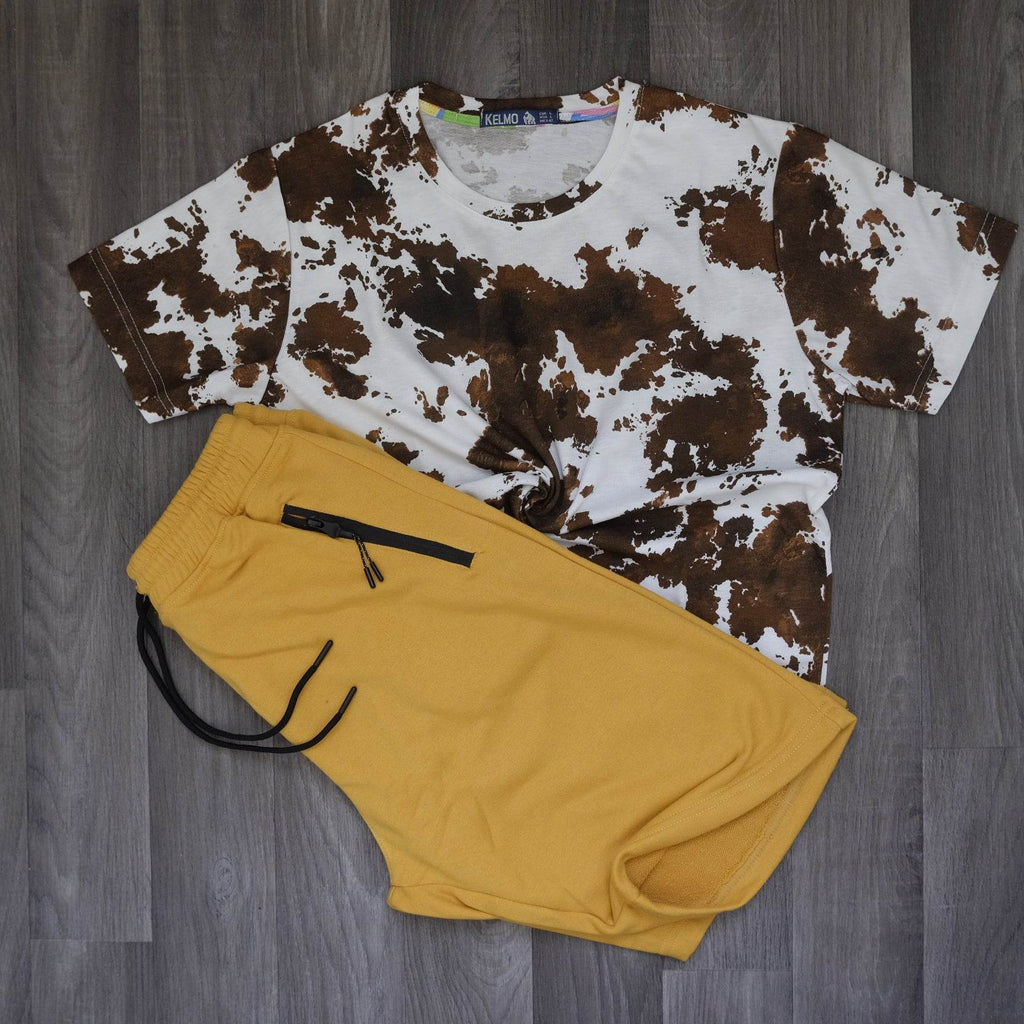 Ensemble T-shirt Cloud et Short Jaune