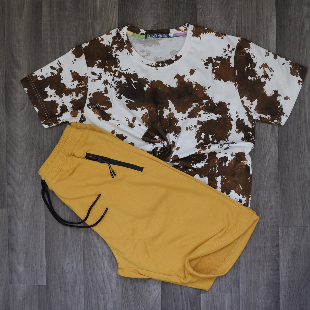 Ensemble T-shirt Cloud et Short Jaune