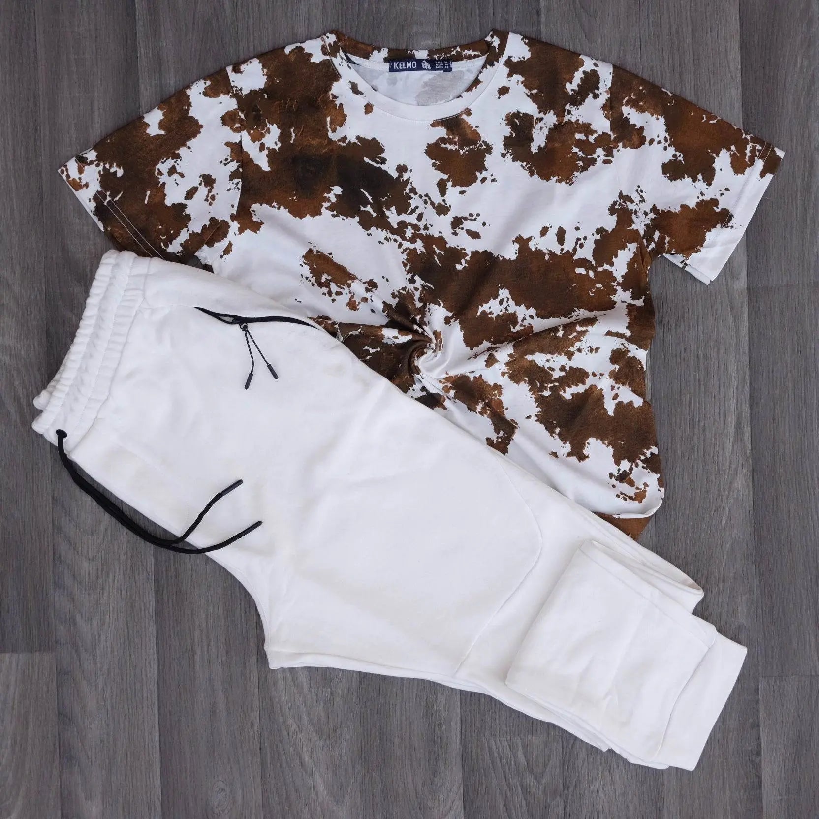 Ensemble T-shirt Cloud et Jogging Blanc