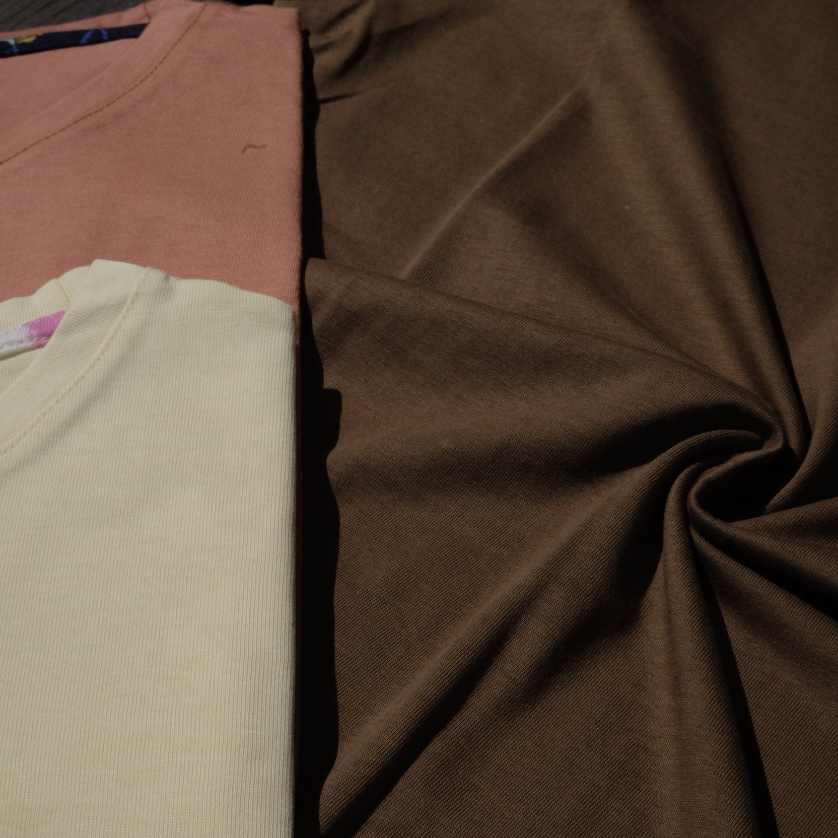 Pack 3 T-Shirts Orange Vif, Marron et Jaune