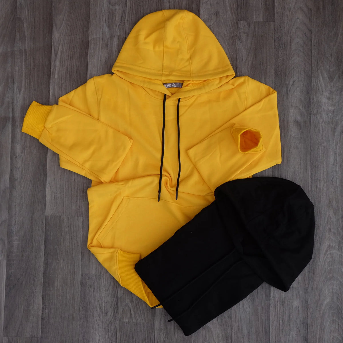 Pack 2 Sweat a Capuche Cotton Jaune + Noir